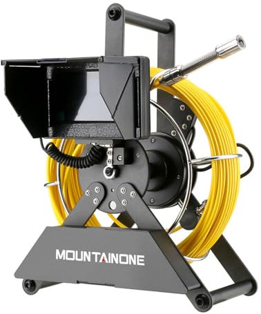 Telecamera Ispezione Tubi con DVR, Endoscopio Industriale Monitor da 4,3 Pollici Ispezione della Conduttura, Fogna ispezione Video Camera IP68 impermeabile con 12pcs luci a LED