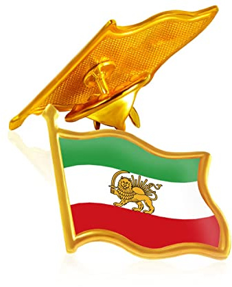 2/12/50/100/Pcs Iran Persia Flag Lapel pins Bulk Metal Persian Iranian Lion Sun and Crown pin Souvenir Series Gifts