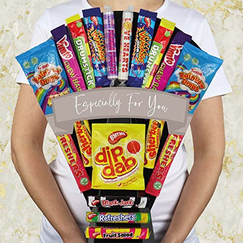 The Retro Sweets Bouquet With Dip Dab, Black Jack, Fruit Salad & More - All Occasions
