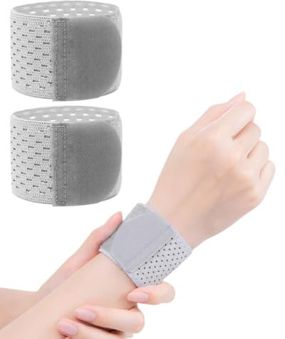 LOZTBUE Set di 2 bende elastiche per il polso Supporto per il polso Bendaggio per il polso Bendaggio per compressione del polso Sport Polso Polso Regolabile Sollievo dolore Allenamento per tennis