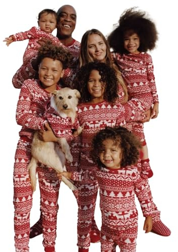 Neufigr Weihnachtspyjama Familie Set,Weihnachts Pyjama,Weihnachten Schlafanzug,Christmas Pyjamas,Weihnachtspyjama Damen/M (m)/PJs- 02