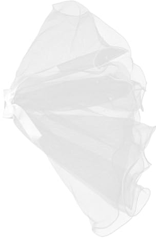 HOUDERCO Hochzeitsschleier Komfortabler Kopfschmuck für Haustiere aus Gauze Weißer mit Schleifenbogen für Hunde zur Fotografie und Besonderen Anlässen