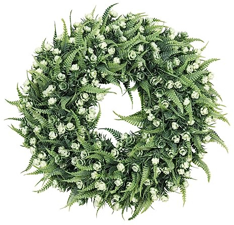 Ciieeo Simulationsblumenkranz Aus Kunststoff Künstlicher Pflanzenkranz Für Heimdekoration Künstlicher Blumenkranz Für Frühlingsdekoration Kranzschmuck Für Haustür Als Willkommenskranz
