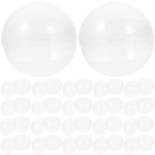 IMIKEYA Lot de 50 Capsules Transparentes Rondes De 4.5 Cm pour Distributeur De Jouets - Boules à Garnir pour Fêtes Et Surprises - Accessoires De Tombola Et Gumball Machines