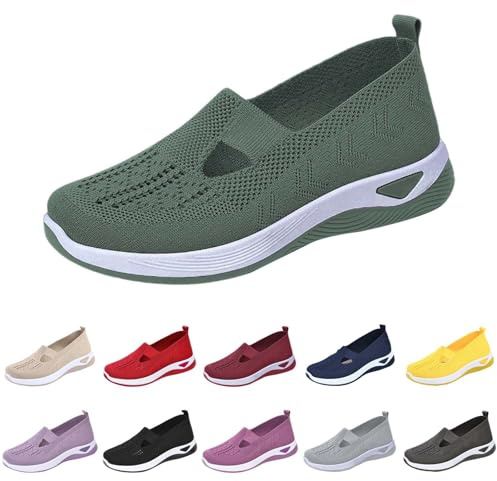 Orthopädische Schuhe Damen Weite H Krankenschwester Sommerschuhe Sommer Leicht Walkingschuhe Bequem Sneaker Atmungsaktives Vermascht Memory Schaum Sandalen Frauen