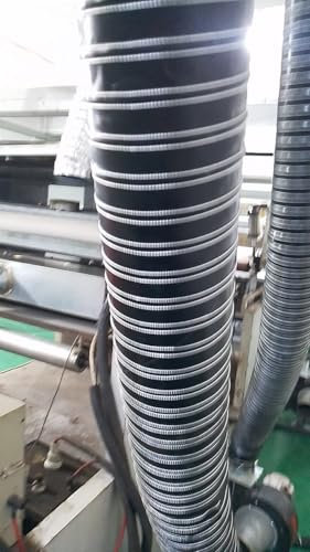 Abluftschlauch Lüftungsschlauch Schwarzer/ Orangefarbener Abluftschlauch, Flexibler Kanalschlauch Für Abluftventilator/ Küchenhaube, Einziehbares Entlüftungsrohr Für Heizungs Lüftungs(Black,80MM (3.15