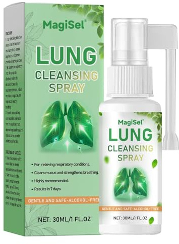 Lungrengöringsspray, lung Cleansing Spray Breath Ease Lungspray, Herbal Lung Spray, naturliga växtextrakt örter lungrengöring, örtspray, spray för lungreparation, 30 ml