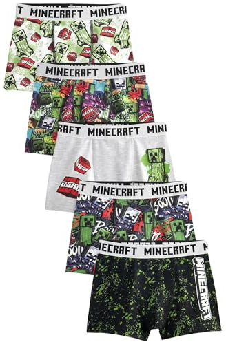 NEXT Jungen lizenzierte Unterhosen im 5er-Pack Minecraft 134-140