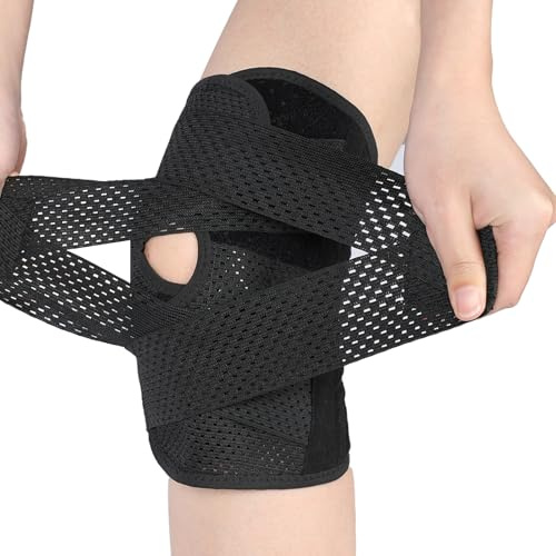 Genouillère - Genouillère pour homme et femme - En nylon élasthanne respirant - Légère et fine - Avec haute compression - Idéale pour le sport, la course, le cyclisme, la randonnée, le soutien des