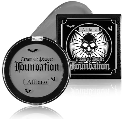Graue Gesichtsfarbe Grey Face Paint, Halbmatte Körperfarbe Grau Halloween Make up Volle Deckkraft, Theaterschminke Cosplay Goth Skeleton Skull Ghost Special Effects Vampir Zombie Kostüme Horror Makeup