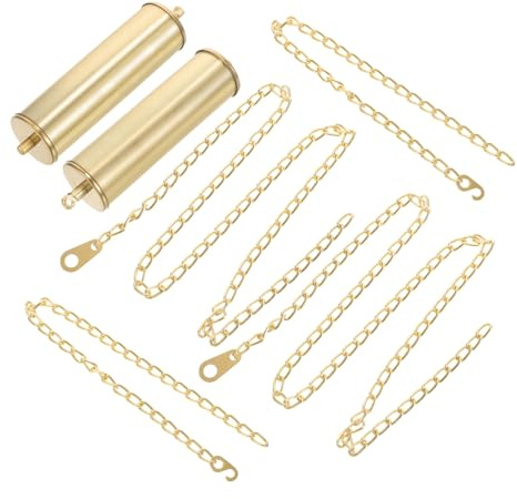 TEHAUX Robustes Eisen Uhrgewicht Satz Mit 2m Kette Und Haken Für Standuhren Ersatzteil Zubehör Für Dekorative Wand Und Standuhren