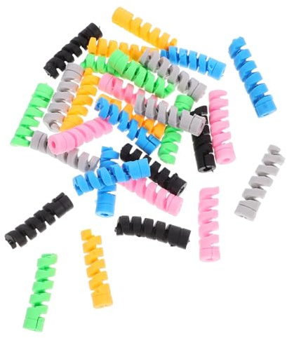 PartyKindom 30pcs Silicone Cable Covers Data Cable Protector for Charger Cord Flexible Protective Covers for USB Charging Prevent Fraying and Damage