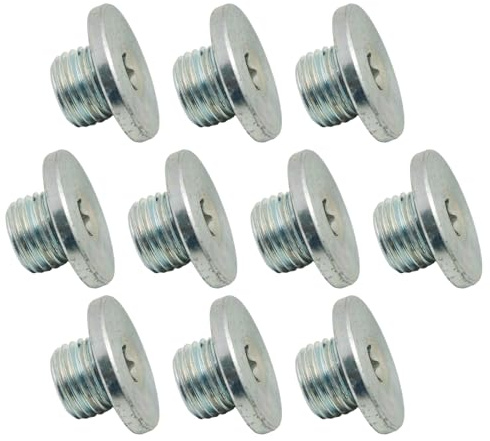 Callume 10 x Ölablassschrauben Ölwanne Schrauben Kompatibel mit Opel Ford Saab Suzuki Ersatzteil 1722061 90502556 96023264 0652315 0652457 0652477 652315 652457 652477 93177277 16590-63P00