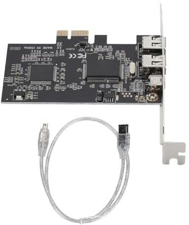 SUNGOOYUE PCIE 1X auf 3 Port 1394A Firewire-Erweiterungsadapterkarte für, Dual-Chip-Design, Unterstützt 1440 X 1080 800 Mbit/s für Kamera- und Soundgeräte