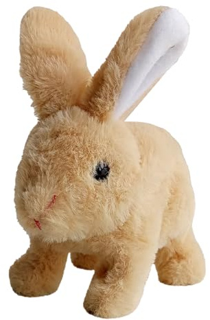 Interactive Bunny Toys for Kids | Stuffed Bunny Interactive Plush Figure Toy - Electronic Pet Realistic Rabbit, Jumping, Twitching, and Shaking Ears