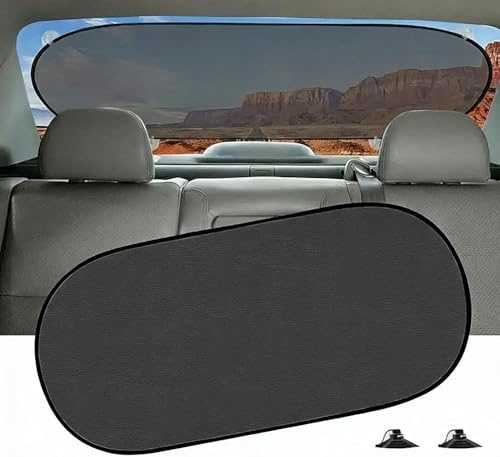 WANGZHENTIYU Pare-Soleil Arrière pour Opel Corsa F 2019-2023, Voiture Lunette Auto Protection UV Solaire Thermique Pliable Occultant Rideaux Vitres Chaleur Noir