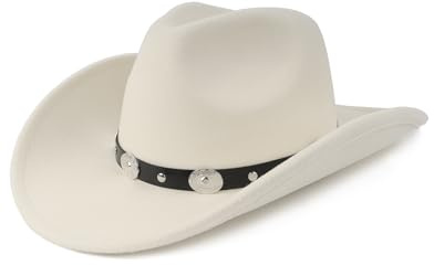 Feng Shui， S/M/L/XL/XXL Western Cowboyhattar Herr för stora/små huvuden, Filtmössa med bred brättad, Trilby Fedora-hatt med bältesspänne