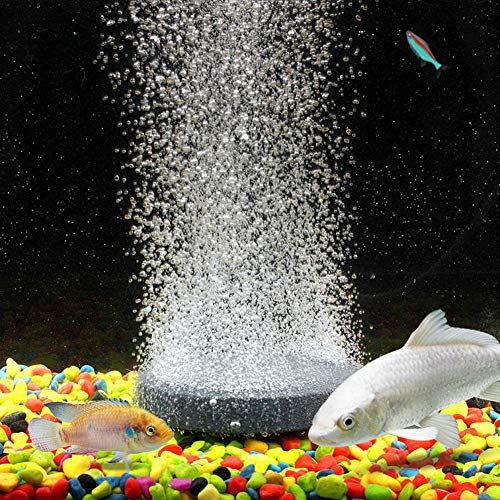 Stylebest Plaque D'oxygène D'aérateur de Pierre à Bulles pour Mini Pompe D'aquarium Hydroponique, Conception émeri Gris Exquise, Augmente L'oxygène Dissous, Idéal pour la Vie Aquatique
