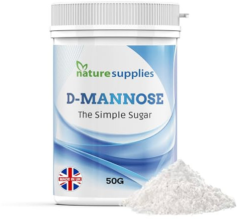 D Mannose Powder 50g Pack - Pure D-Mannose for Natural Support - (NOT D Mannose Capsules or Tablets) GMO Free, Vegan Friendly, No Chemicals - High Strength Dmannose Supplement by Naturesupplies