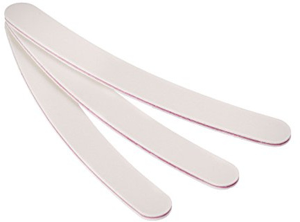 Profi Nagelfeilen 100 180 gebogen weiss fein & grob, Nail File Set, 25er Pack