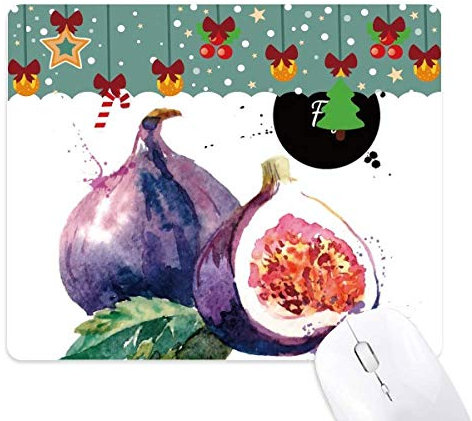 Fig Fruit Tasty Healthy Watercolor Mouse Pad Game Office Mat Christmas Rubber Pad