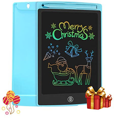 HOMESTEC LCD Schreibtafel 8,5 Zoll, Schreibtafel Buntes Display Kinder Spielzeug für Notieren/Zeichnen, Optimaler Papierersatz, Kinderspielzeug ab 3 Jahre (Blau)