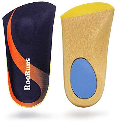 Orthotic Inserts 3/4 Length, Plantar Fasciitis Insoles with Metatarsal Pads Heel Cushion for Men and Women, High Arch Support Shoe Inserts for Flat Feet, Overpronation, Walking Running, L