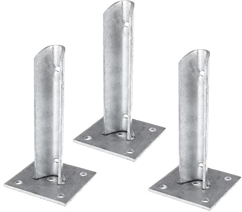 Alberts 663636 Pfostenträger | für Zaunpfosten | für Pfosten-Ø 38 mm | 3er Set