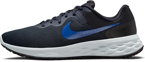 Nike Revolution 6, Scarpe de Gimnastica Uomo, Dk Obsidian Hyper Royal Black Grey Fog Hyper Crimson, 42.5 EU