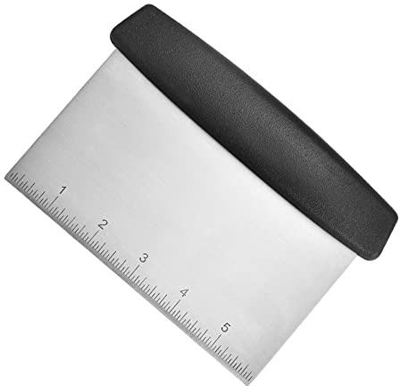 XUEBEI Stainless Steel Dough Cutter, Multipurpose Dough Blender/Masher/Kneader, Bench Scraper, Pizza Dough Tool