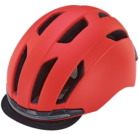Prophete E-Bike Helm ECO Urban Fahrradhelm, Inmold Technologie, LED-Licht vorne und hinten (360° Sichtbarkeit), Anzeigesignale per Fernbedienung möglich