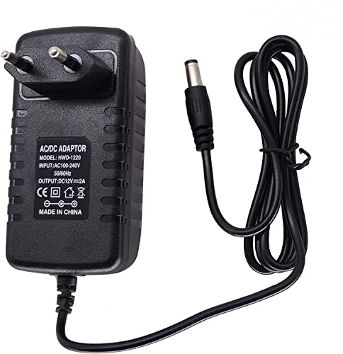 Anpviz Adaptador de Fuente de alimentación 12V DC 2A | Adaptador AC 100-240V para cámara IP, cámara POE, longitud de línea 1 metro