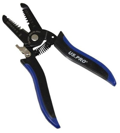 US PRO Tools Precision Wire Strippers Cutters 7 Inch 0.6-2.6mm Safety Lock 6832