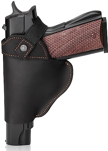 ACEXIER Echtes Leder Pistolenholster Universal Waffenholster Lederholster Verstellbare Taille Verstecktes Holster Carry Jagdzubehör