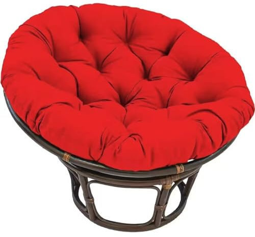 Hängesessel Kissen 100 cm Outdoor - Stuhlkissen Papasansessel Sitzkissen Gartenmöbel Polster Hängekorb Sitzpolster Dicke Sitzauflagen für Rattanmöbel und Gartenstuhl Rund Papasansessel Kissen