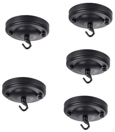 Warmhm 5stücke Retro Deckenmontageplatte Für Kronleuchter Robuste Deckenrosette Dekorativer Haken Für Innenräume Geeignet Für Cafés Restaurants Und Wohnbereiche