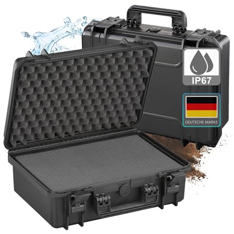 NYVI Schutzkoffer NYVIGuard NG520CAMORG 520x290x200mm Schwarz - Auführung: mit Fototasche & Organizer - Staub- & Wasserdicht nach IP67, Kamerakoffer Werkzeugkoffer