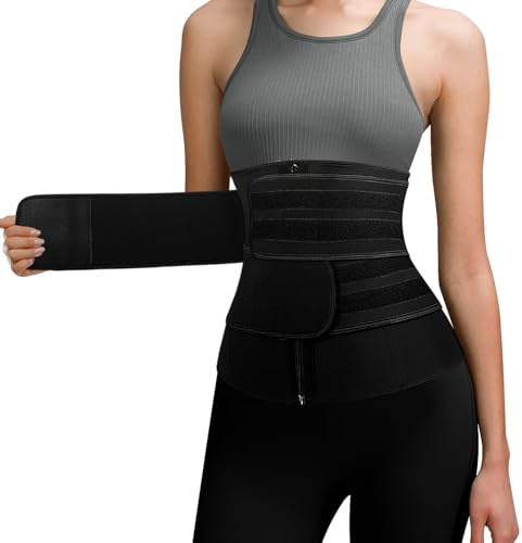 HANSILK Fascia Modellante Donna Pancia Piatta, Guaina Snellente Vita Stretta Corsetto Dimagrante Body Shaper, Cintura Dimagrante Waist Trainer Post Parto Alta qualità