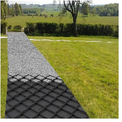 Kiesgitter Geogitter Kiesmatten Hochbelastbar Stabilisierungsgitter Für Auffahrten Für Schotter/ Erdreich/ Geo/ Schlamm/ Sand-Füllung, 2-Zoll-Höhe Erbsenkies-Gitter/ Groß Bodengitter, Für Gehwege DIY-