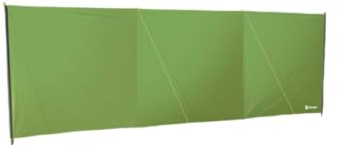 BERGER Paravento per schermo, protezione da sguardi indiscreti, per esterni, campeggio, giardino, picnic, spiaggia, senza fori, 500 cm (verde)