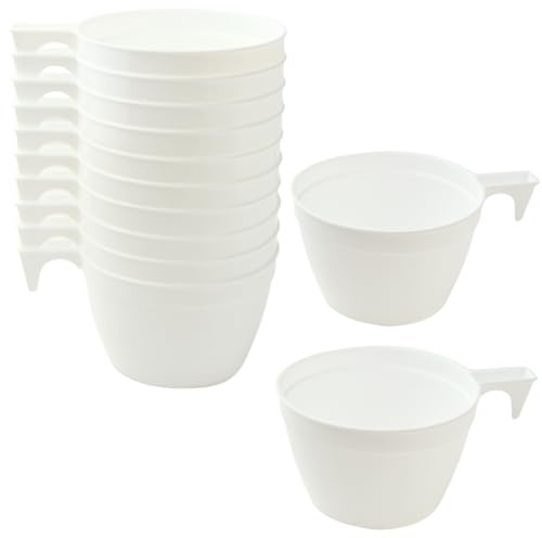 DUE ESSE S.N.C. DI SABATINI ALDO PZ 250 TAZZINA BIANCA 200 ML PER CAPPUCCINO CON MANICO TAZZA BICCHIERE CAFFE' IN PLASTICA COFFEE AND HOT DRINKS