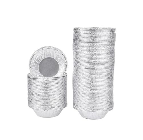 GZKDKZB Bandejas de Papel de Aluminio, 100 Unidades, Molde para Tarta de Aluminio, Mini Molde para Olla, Molde para Tarta para Hornear
