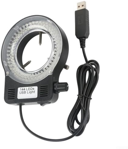 Oniissy Adjustable USB 72 144 LED Ring Light Microscope Camera for ILLUMINATOR, LED Beads Ring Light for ILLUMINATOR Microscope Camera lamp(144LED)