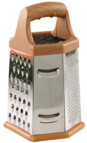 Rallador de queso, rallador de acero inoxidable, para alimentos, verduras, gourmets, patatas pequeñas, fácil de manejar, ralladores finos de metal