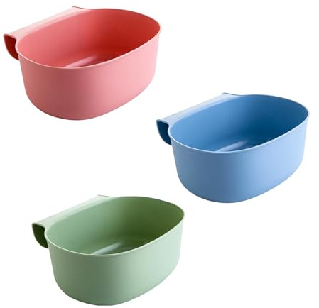 Ginddy Cestini Spazzatura,3Pezzi Contenitore Per Rifiuti Da Appendere Cestino Umido Cucina Contenitore Rifiuti Da Cucina Sospesi (Blu/Verde/Rosa)