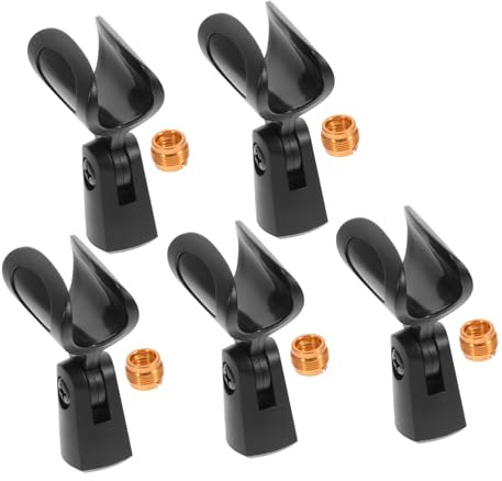 Abaodam 5Sätze Teiliges Mikrofonhalter aus Kunststoff mit Kupferklemme Praktische Mikrofonclips für Gewinde Langlebig und Installieren für Ktv und Studio