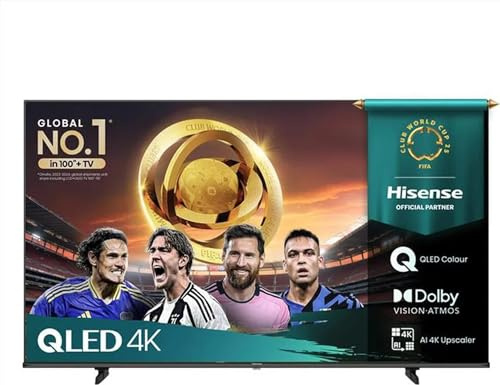 Hisense 65E79Q - Smart TV 65 Pollici, DVB-T2 HEVC, QLED, colore Nero, Classe energetica G