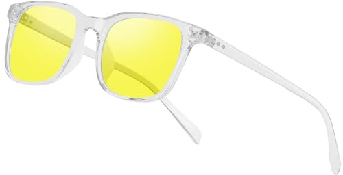 Ymmott Occhiali Guida Notturna Polarizzati - Antiriflesso Occhiali da Sole Lenti Gialle per Uomo Donna Guida Night Vision Goggles