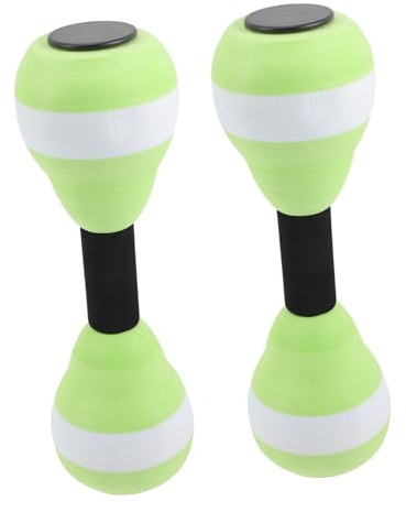 Cabilock Mancuernas Acuáticas para Aeróbic Acuático y Fitness Piscina, Espuma Duradera, Resistencia y Flotación, Par de Mancuernas Verde y, para Entrenamiento en Piscina