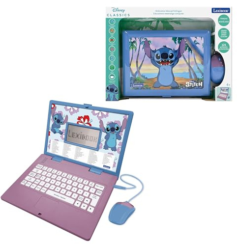 Lexibook, Disney Stitch Ordinateur Éducatif Enfant, JC598Di10LXB